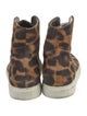 Tamara Mellon Suede Animal Print Sneakers