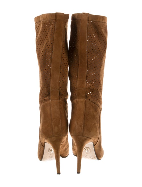 Tamara Mellon Suede Lasercut Accents Boots