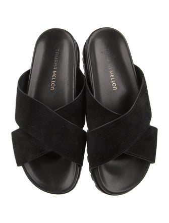 Tamara Mellon Leather Slides