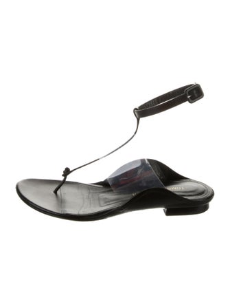 Tamara Mellon Leather T-Strap Sandals