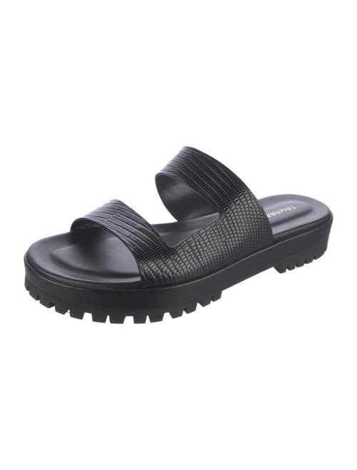 Tamara Mellon Embossed Leather Slides