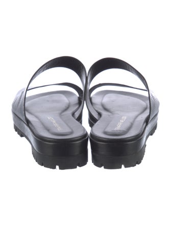 Tamara Mellon Embossed Leather Slides