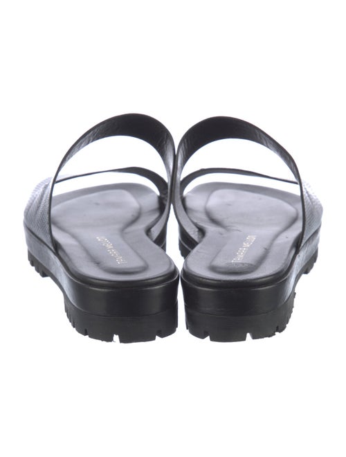 Tamara Mellon Embossed Leather Slides