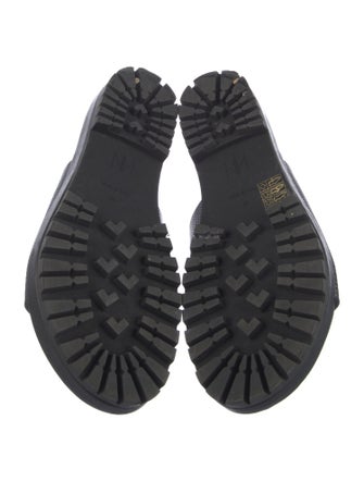 Tamara Mellon Embossed Leather Slides