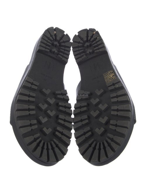 Tamara Mellon Embossed Leather Slides