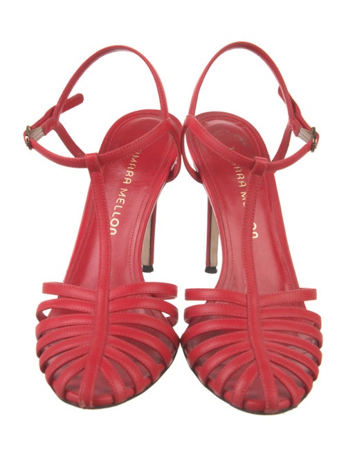 Tamara Mellon Leather T-Strap Sandals