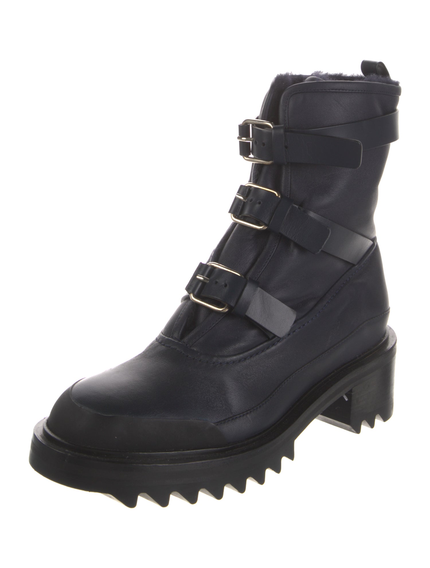 Tamara Mellon Leather Combat Boots