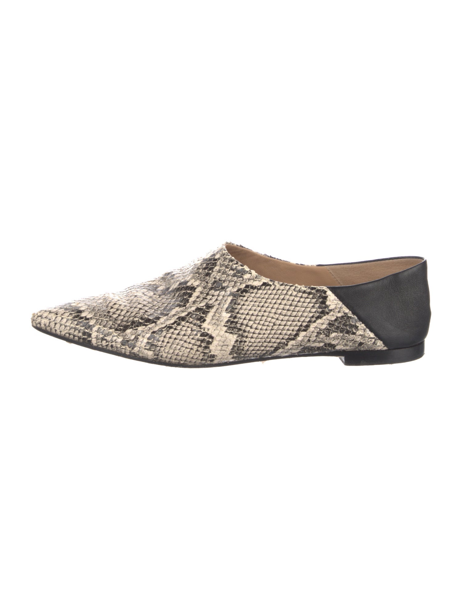 Tamara Mellon Snakeskin Animal Print Loafers
