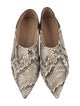 Tamara Mellon Snakeskin Animal Print Loafers