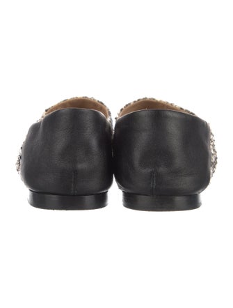 Tamara Mellon Snakeskin Animal Print Loafers