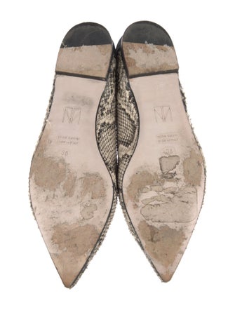 Tamara Mellon Snakeskin Animal Print Loafers
