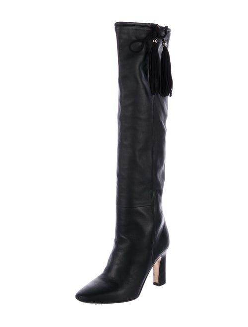 Tamara Mellon Leather Tassel Accents Boots