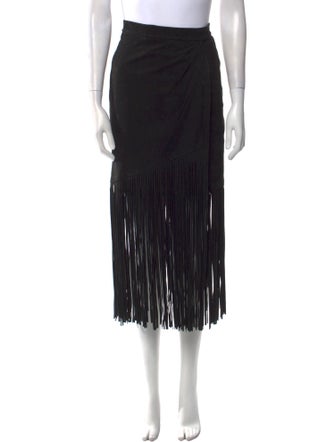 Tamara Mellon Suede Midi Length Skirt