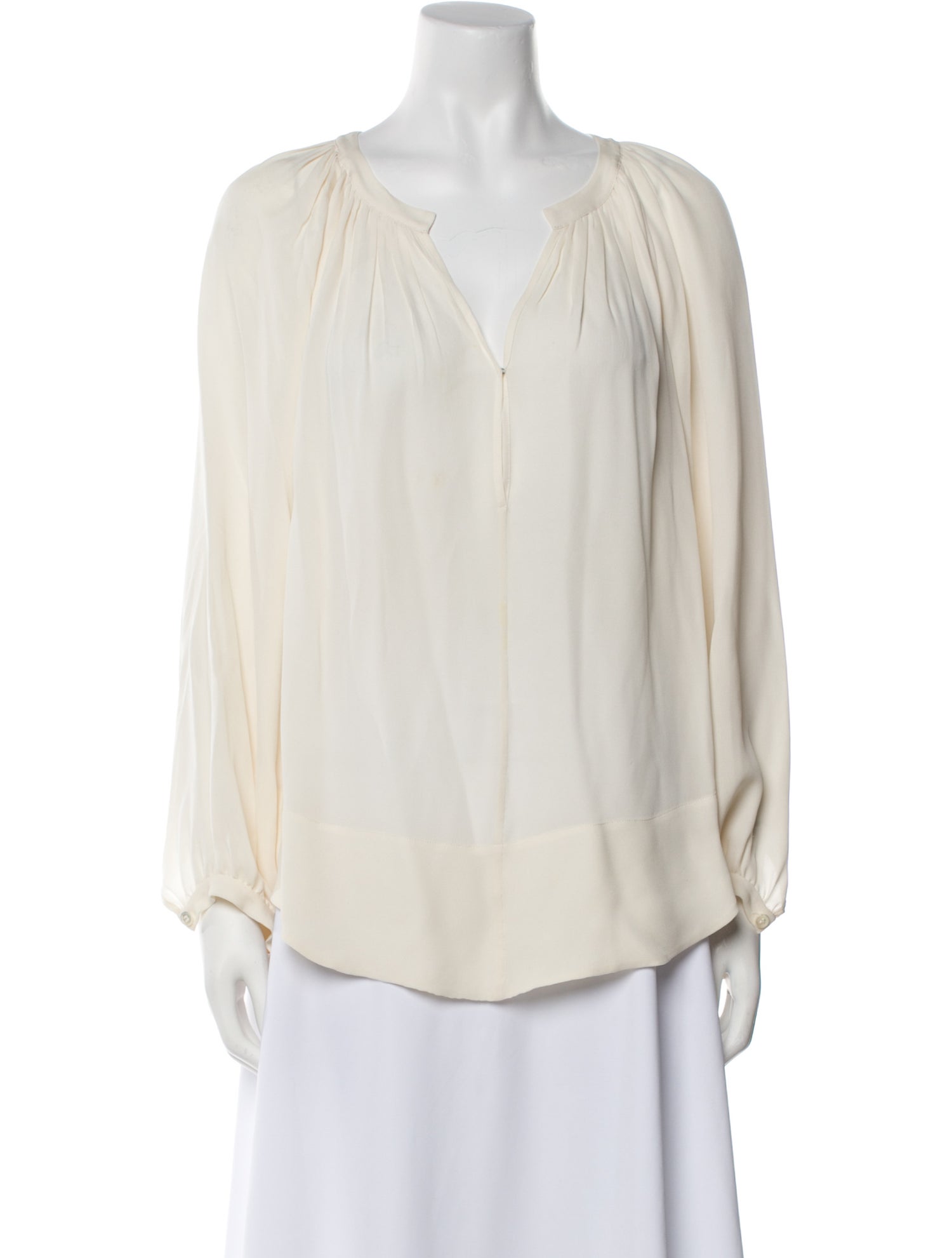 Tamara Mellon Silk V-Neck Blouse