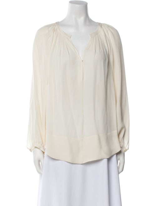Tamara Mellon Silk V-Neck Blouse