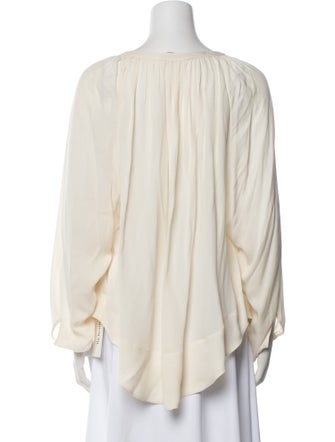 Tamara Mellon Silk V-Neck Blouse