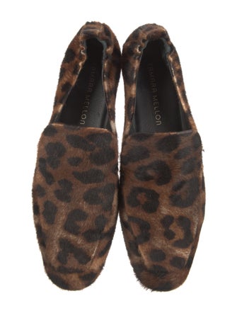 Tamara Mellon Ponyhair Animal Print Loafers