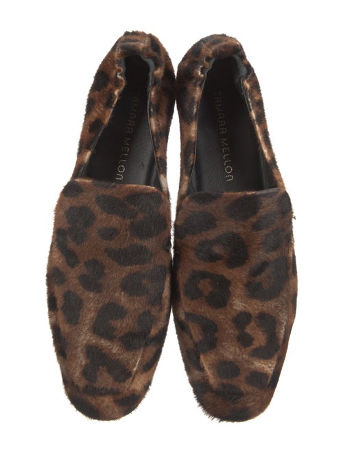 Tamara Mellon Ponyhair Animal Print Loafers