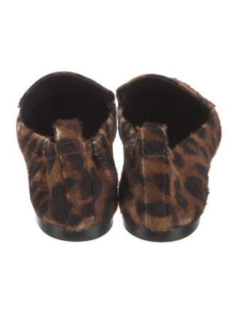 Tamara Mellon Ponyhair Animal Print Loafers