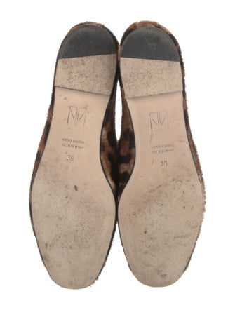 Tamara Mellon Ponyhair Animal Print Loafers
