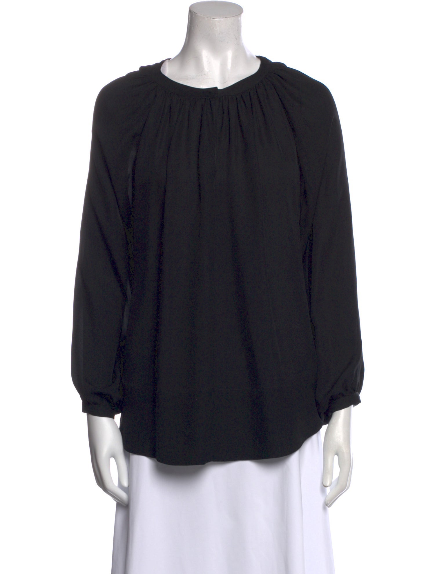Tamara Mellon Silk Bateau Neckline Blouse