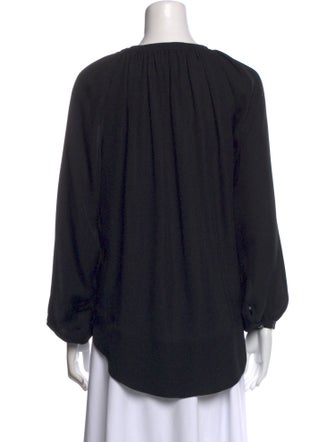 Tamara Mellon Silk Bateau Neckline Blouse