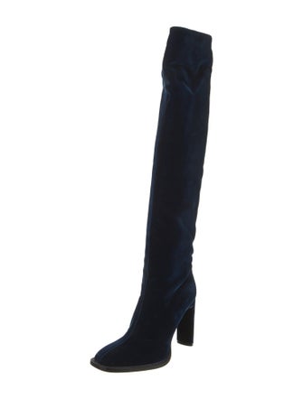 Tamara Mellon Velvet Crystal Embellishments Boots
