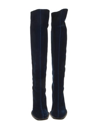 Tamara Mellon Velvet Crystal Embellishments Boots