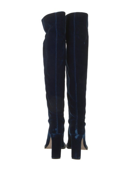 Tamara Mellon Velvet Crystal Embellishments Boots