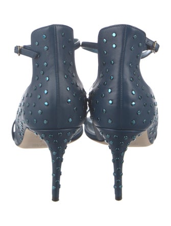 Tamara Mellon Leather Studded Accents Sandals