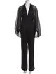 Tamara Mellon Virgin Wool V-Neck Jumpsuit
