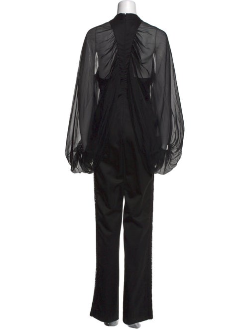 Tamara Mellon Virgin Wool V-Neck Jumpsuit