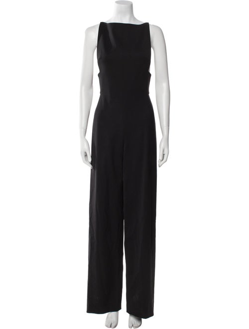 Tamara Mellon Wool Bateau Neckline Jumpsuit
