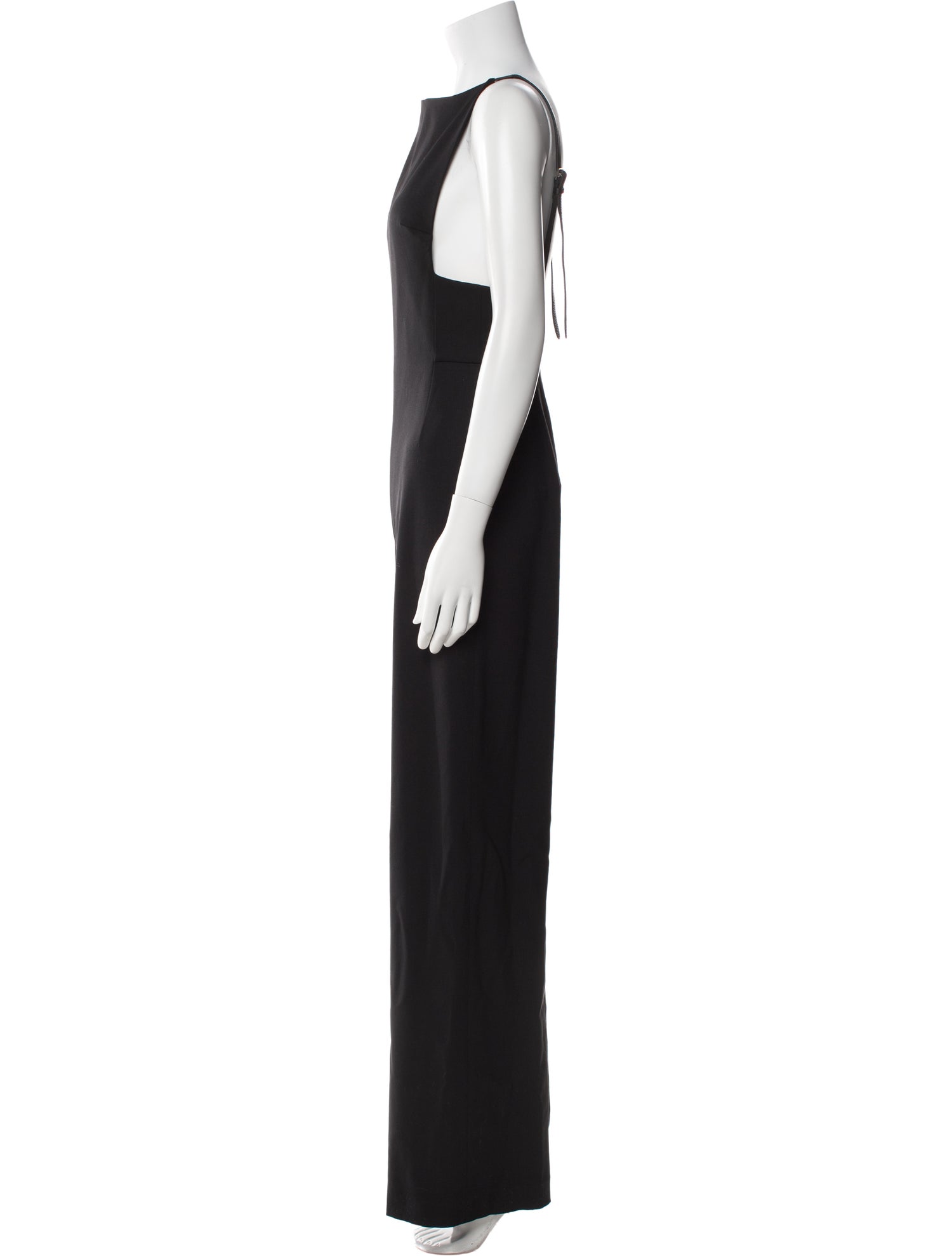 Tamara Mellon Wool Bateau Neckline Jumpsuit