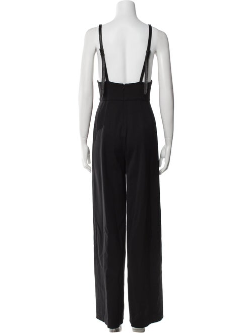 Tamara Mellon Wool Bateau Neckline Jumpsuit