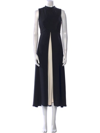 Tamara Mellon Silk Mock Neck Jumpsuit