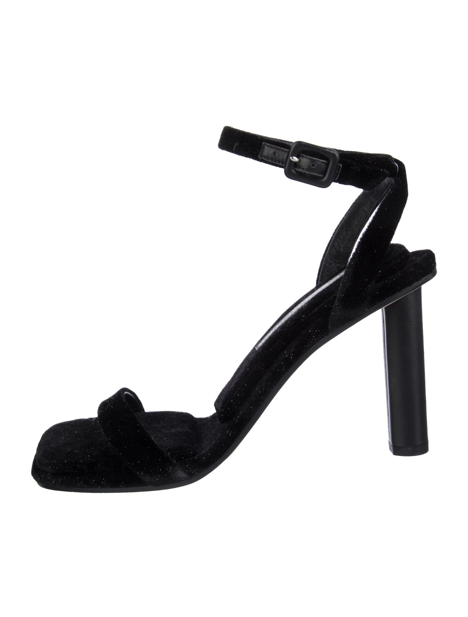 Tamara Mellon Velvet Glitter Accents Sandals