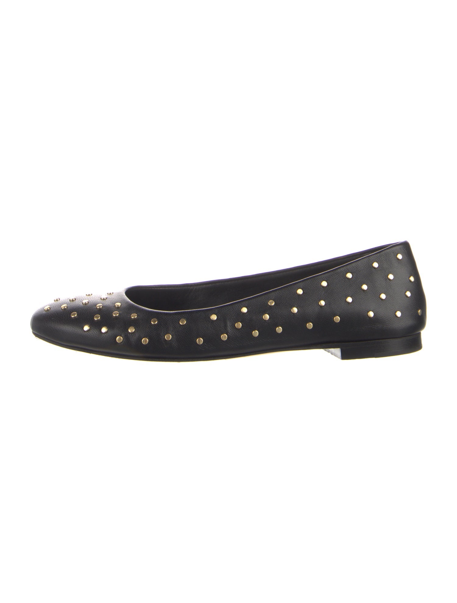 Tamara Mellon Leather Studded Accents Ballet Flats