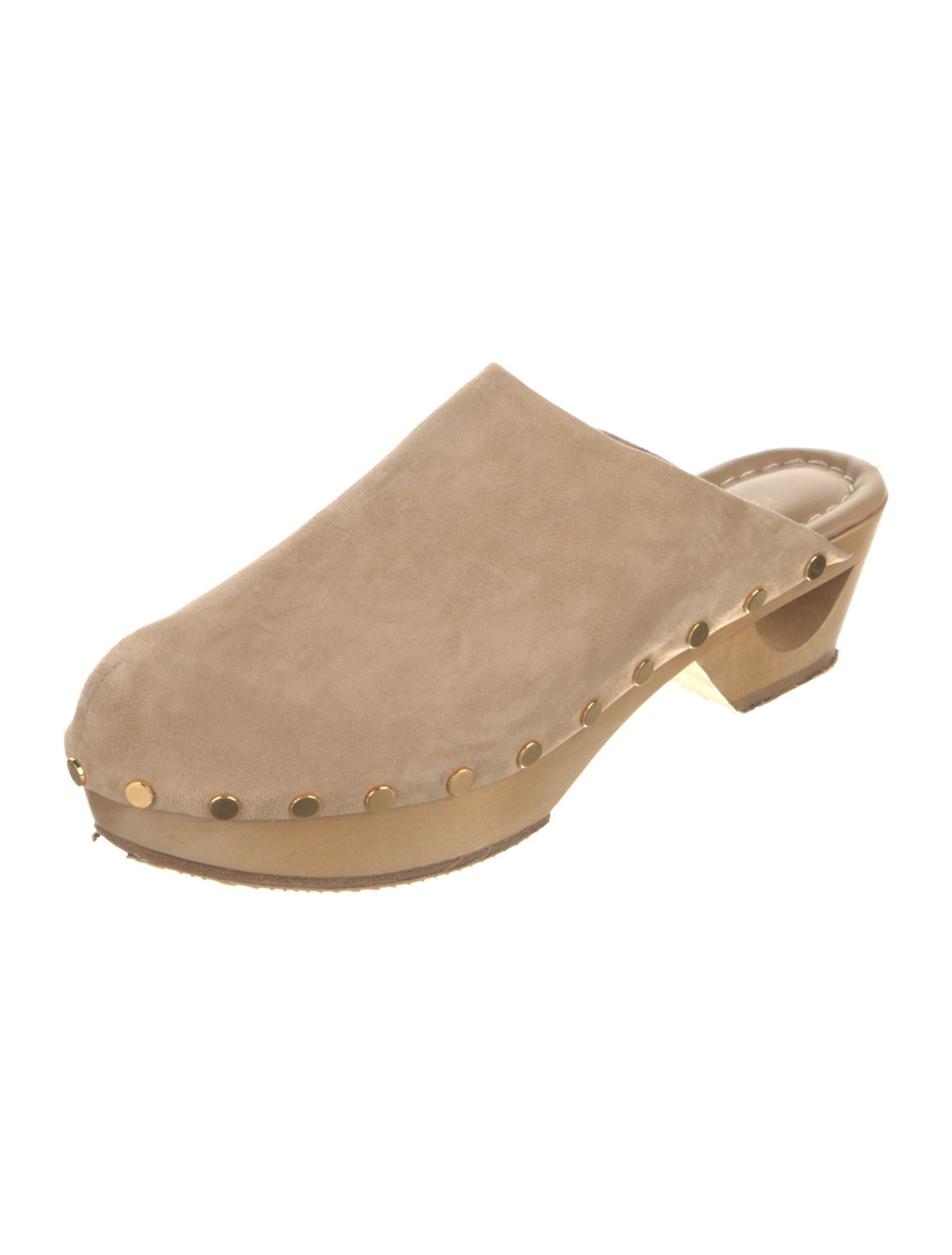 Tamara Mellon Suede Studded Accents Mules