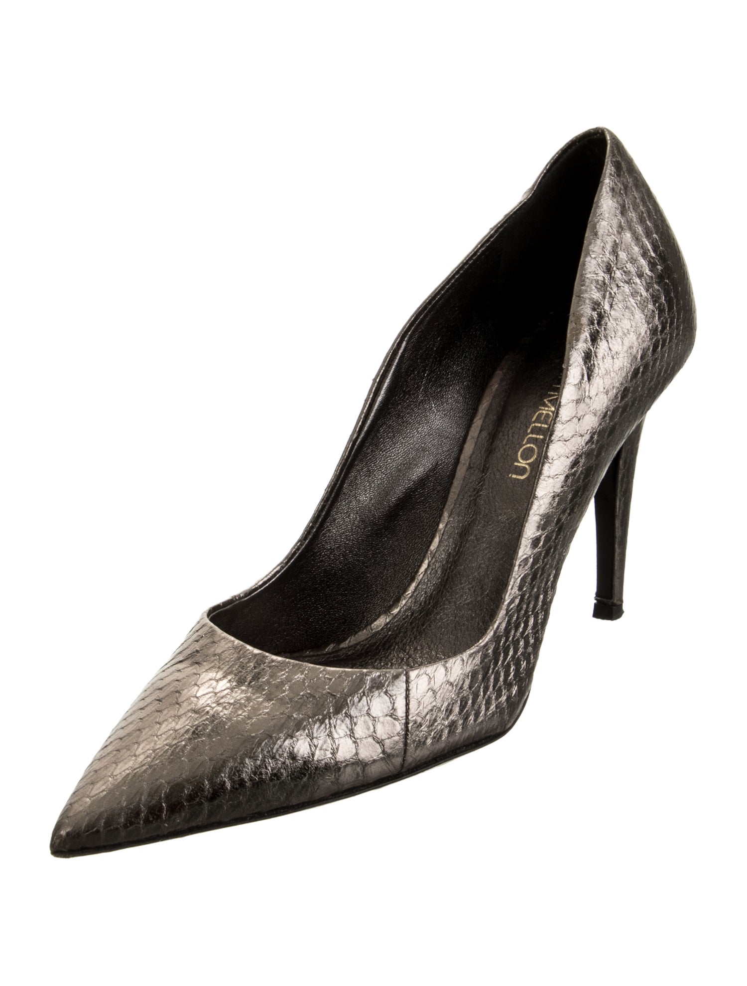 Tamara Mellon Embossed Leather Animal Print Pumps