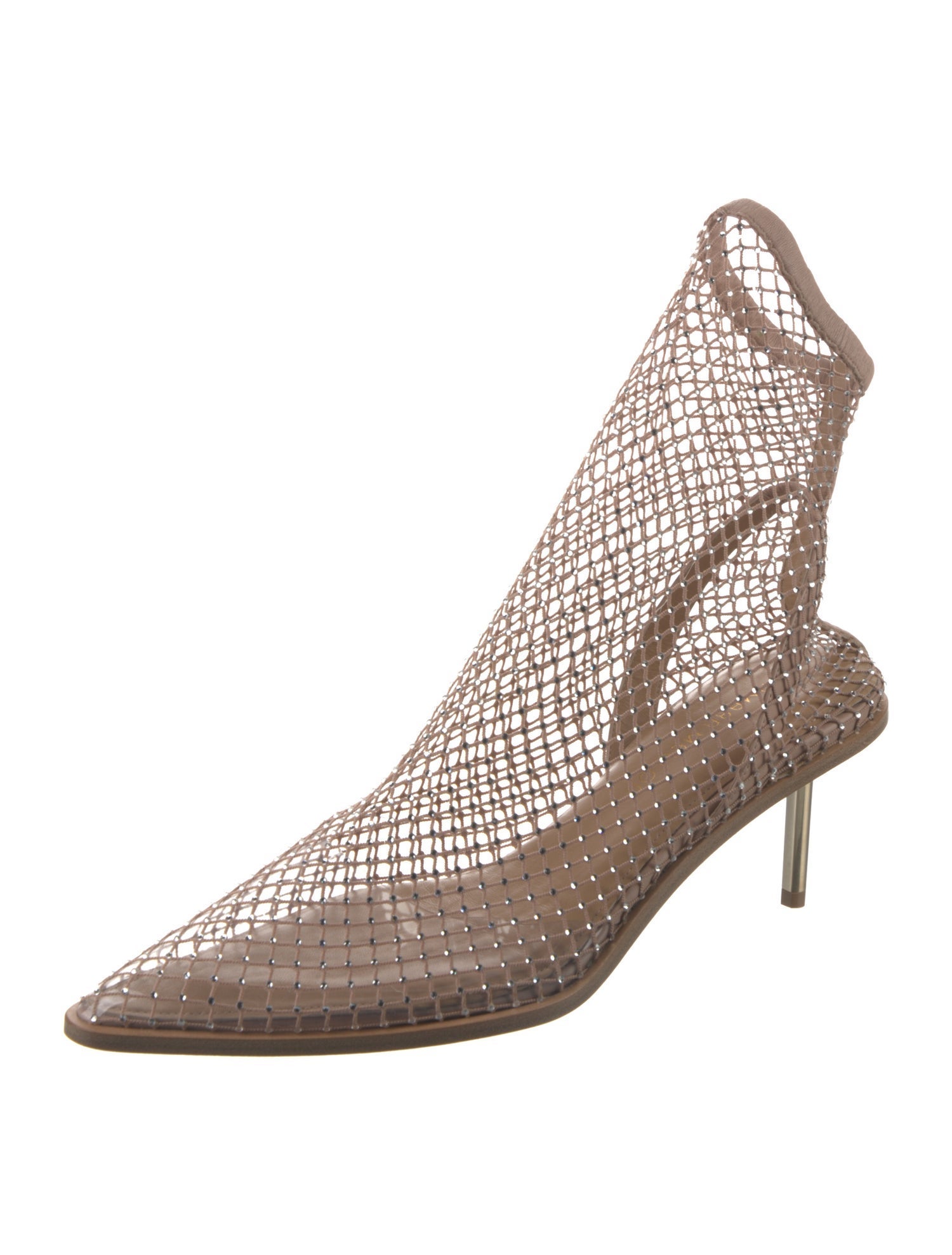 Tamara Mellon Mesh Crystal Embellishments Pumps
