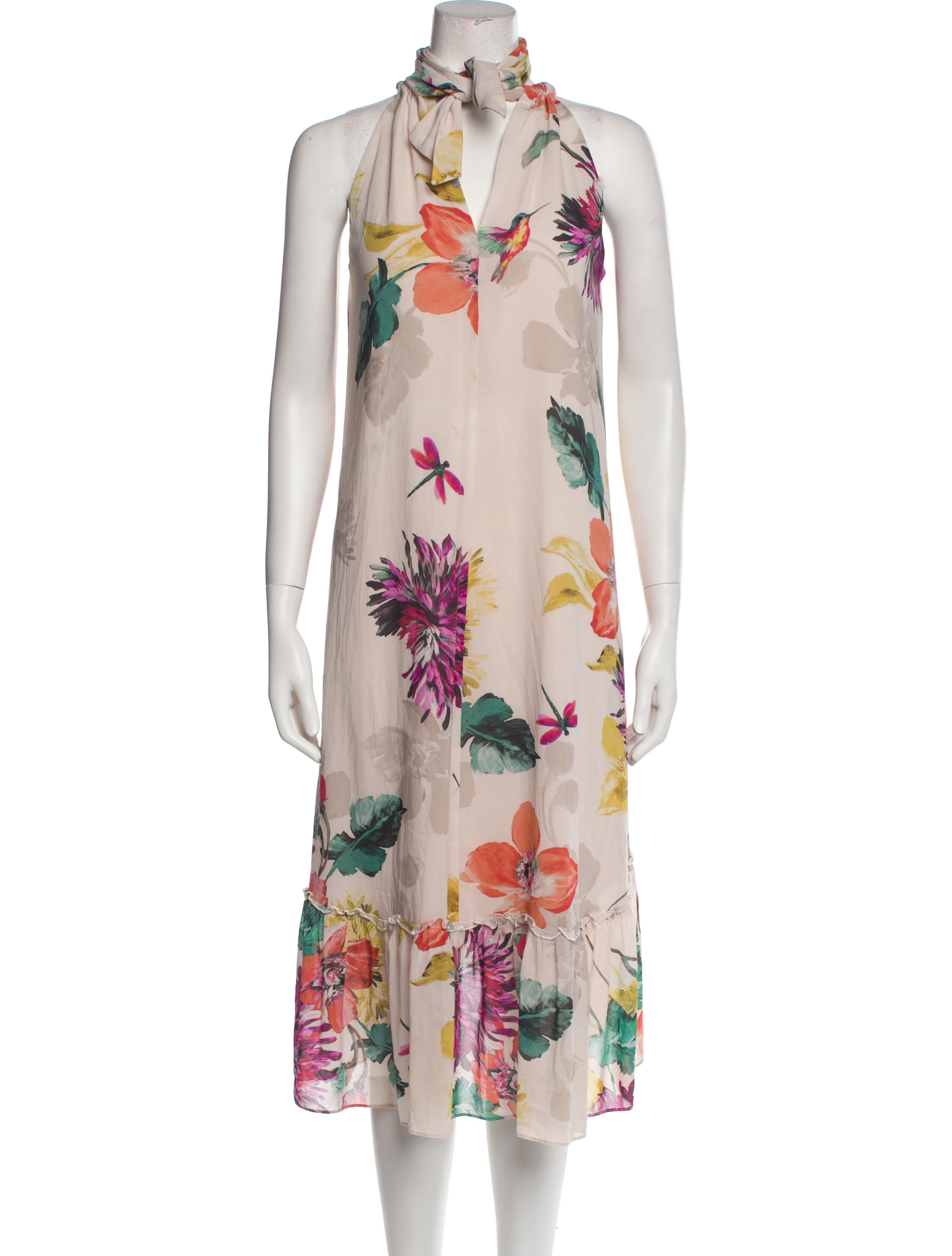 Trina Turk Silk Midi Length Dress