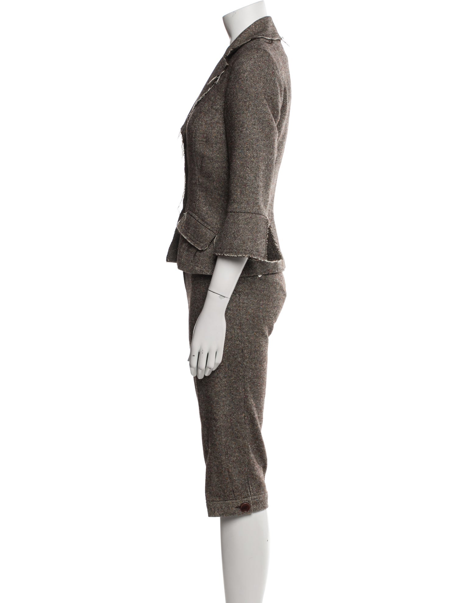 Trina Turk Wool Tweed Pattern Pant Set w/ Tags