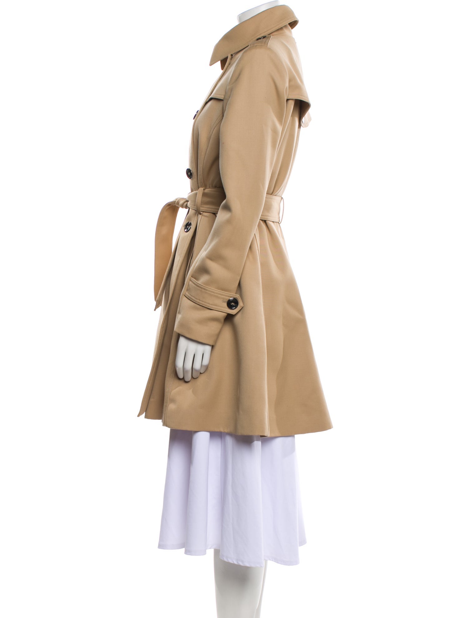 Trina Turk Wool Trench Coat