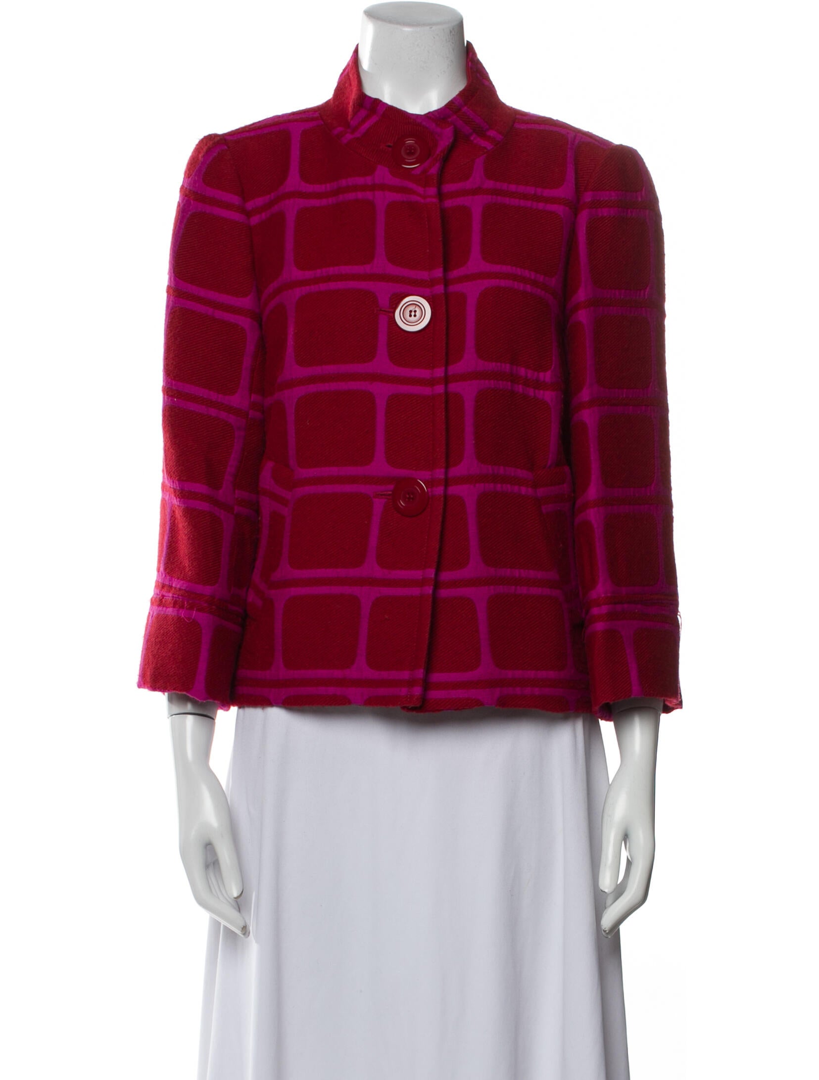 Trina Turk Plaid Print Jacket