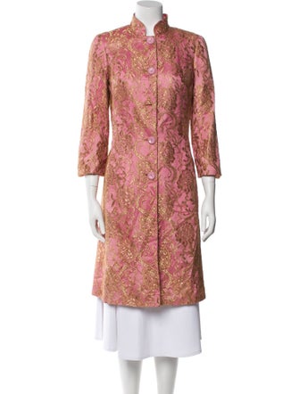 Trina Turk Floral Print Trench Coat