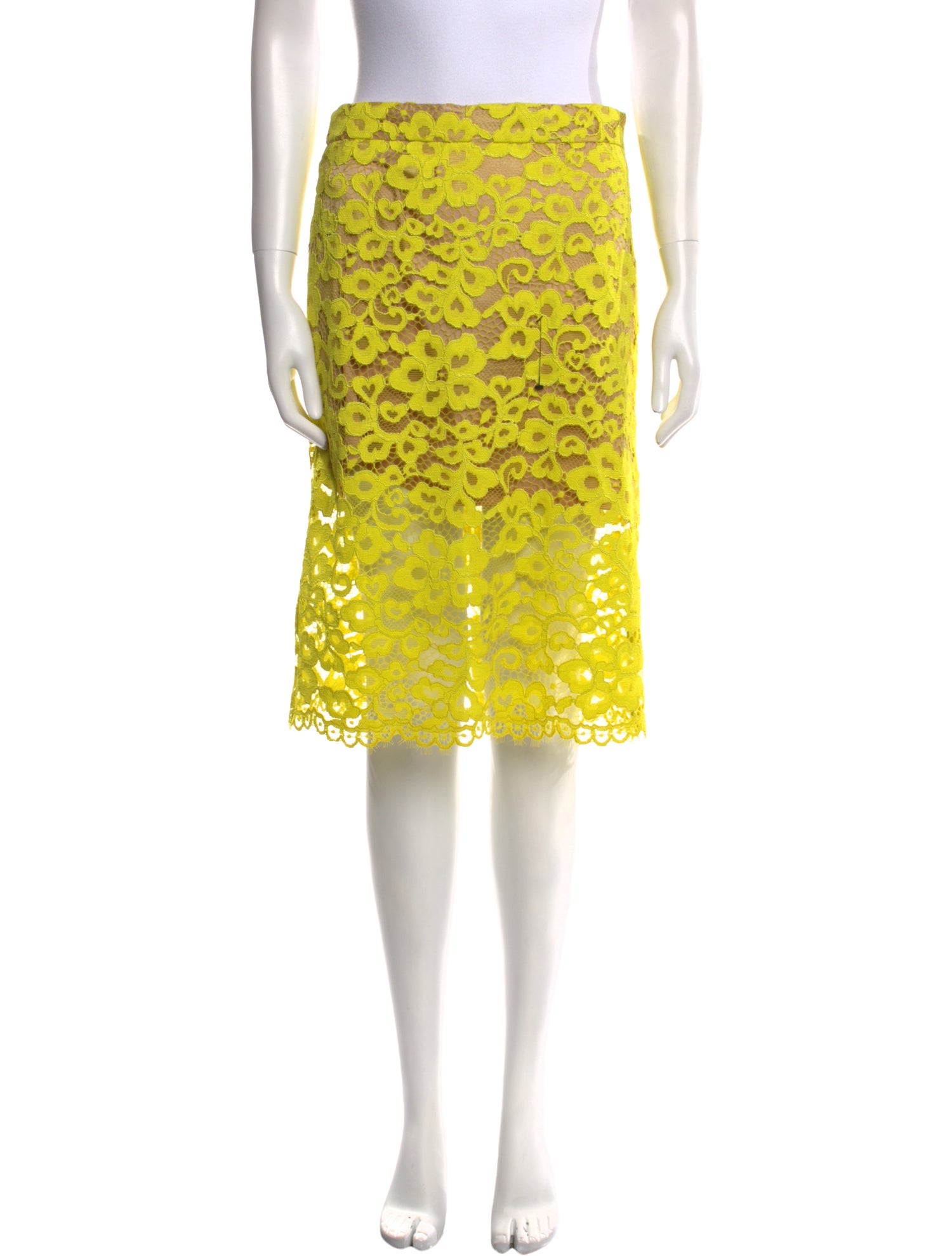 Trina Turk Lace Pattern Knee-Length Skirt