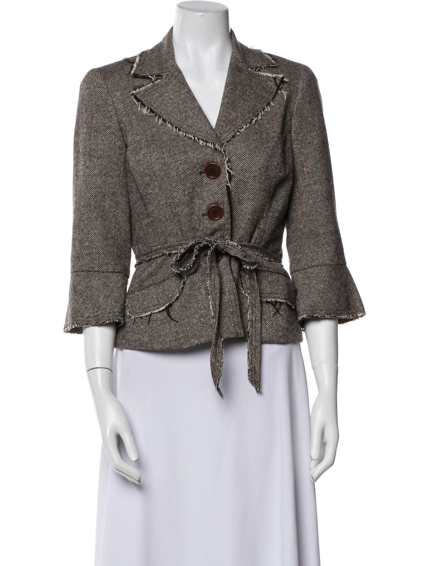 Trina Turk Wool Striped Blazer