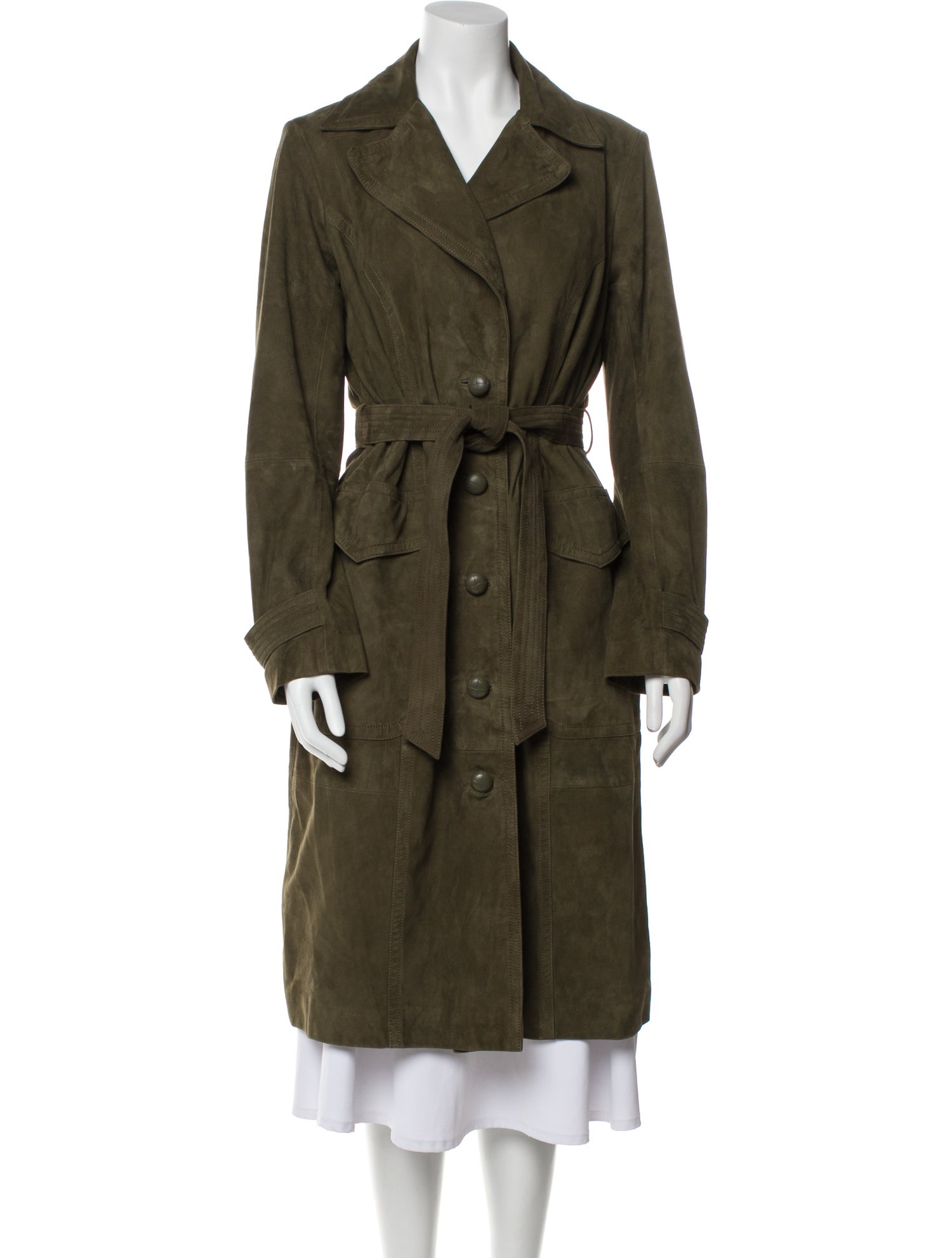 Trina Turk Leather Trench Coat
