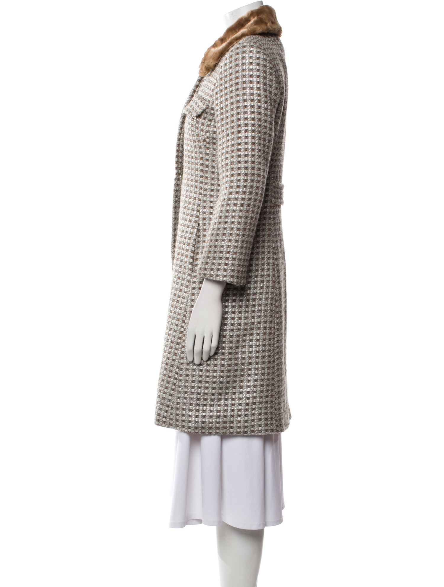 Trina Turk Vintage Tweed Pattern Coat